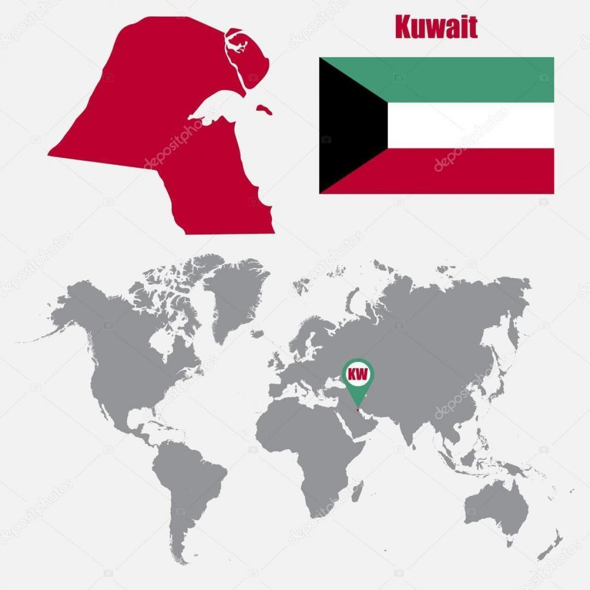 кувейт газрын зураг, дэлхийн газрын зураг