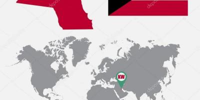 Кувейт газрын зураг, дэлхийн газрын зураг